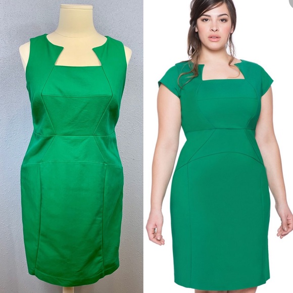 Eloquii Dresses & Skirts - Eloquii Brandi emerald green tailored sheath dress